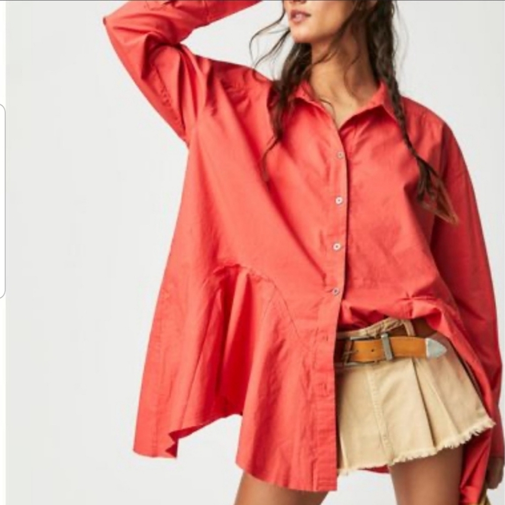 NWOT!!! Free People We The Free Freya Poplin Tunic Dress/Shirt Size Small